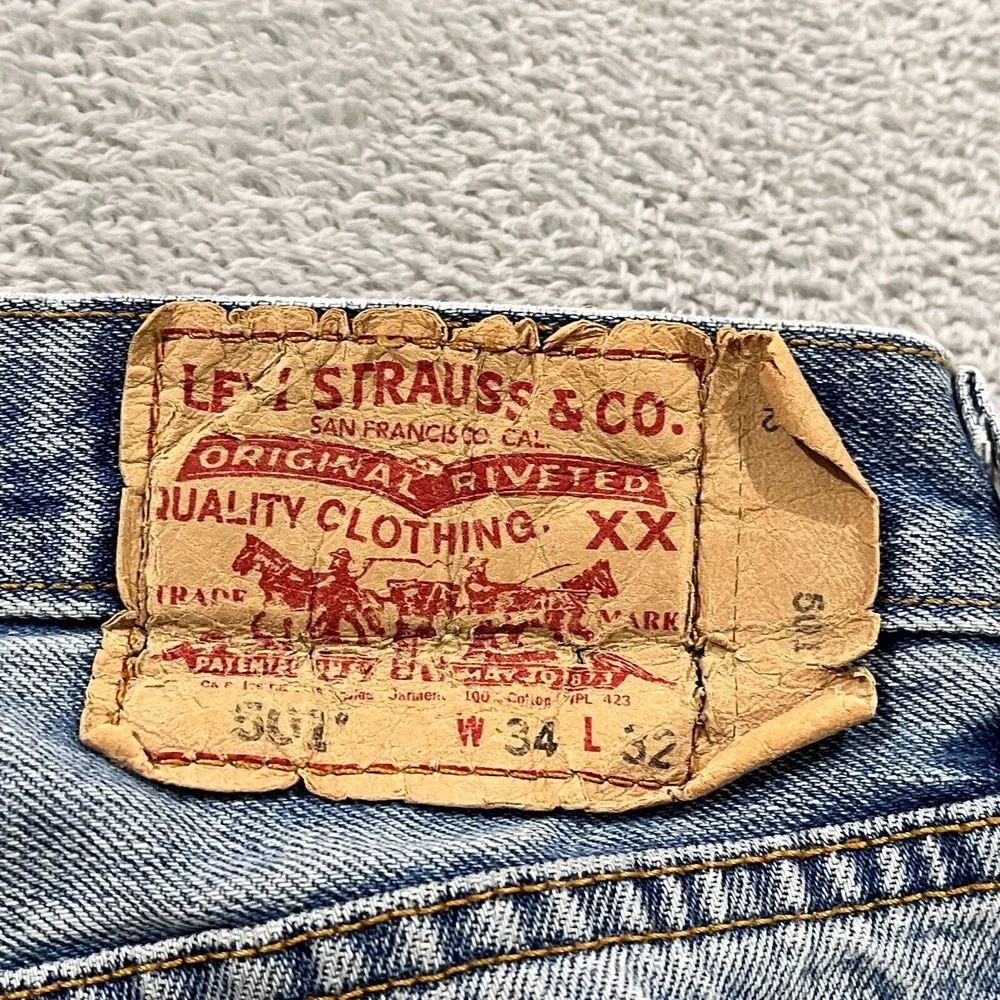Vtg Levi's 501 XX Jeans Men 32x32* Straight Leg Button Fly Denim 90s Distressed‎